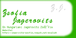 zsofia jagerovits business card
